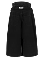 Black Cotton Cropped Jeans