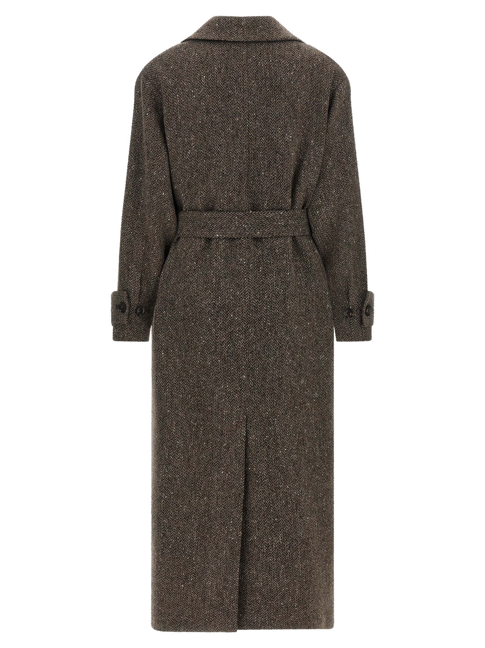 Brown Virgin Wool Coat