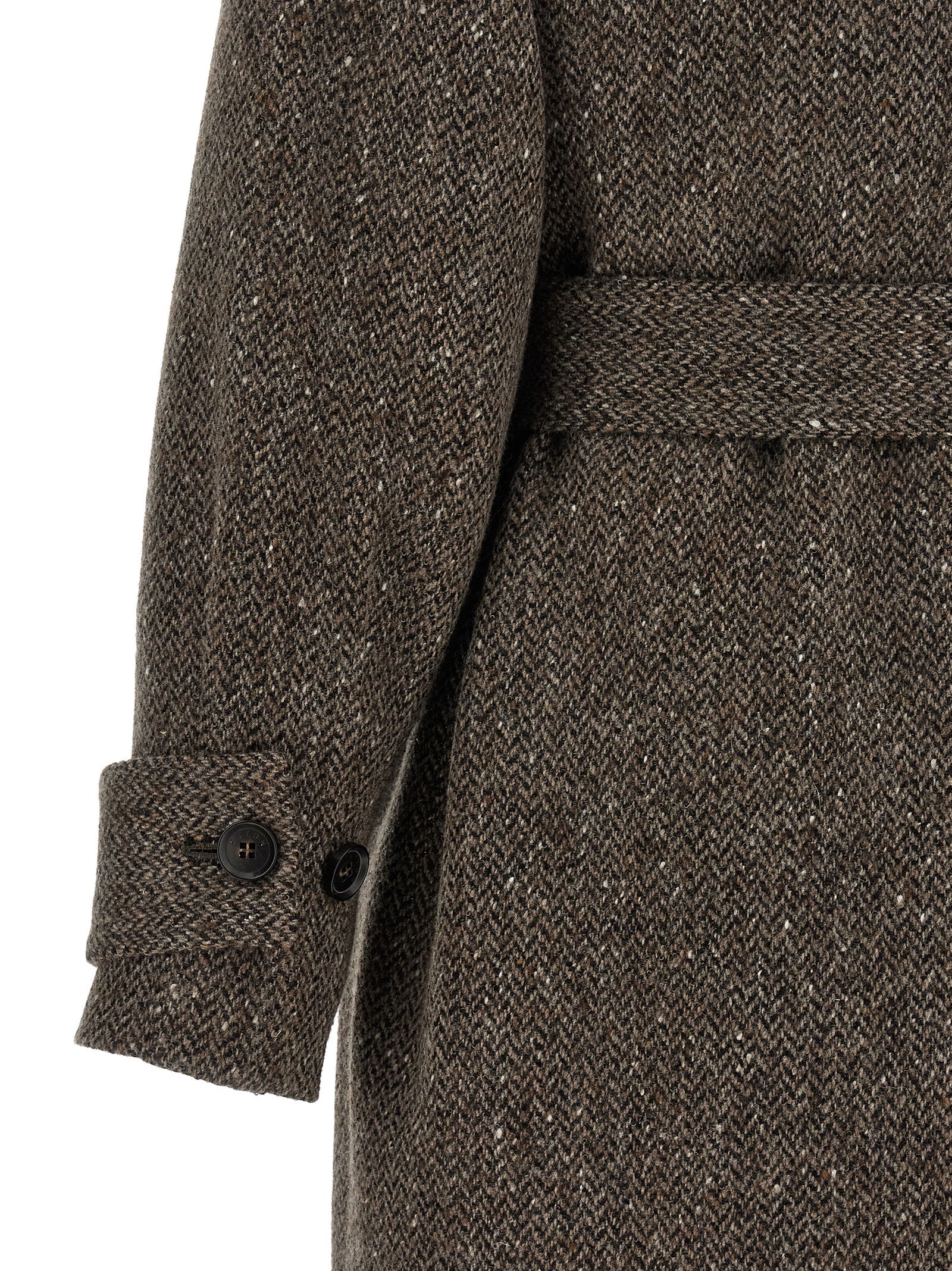 Brown Virgin Wool Coat