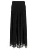 Black Lyocell Mini Skirt