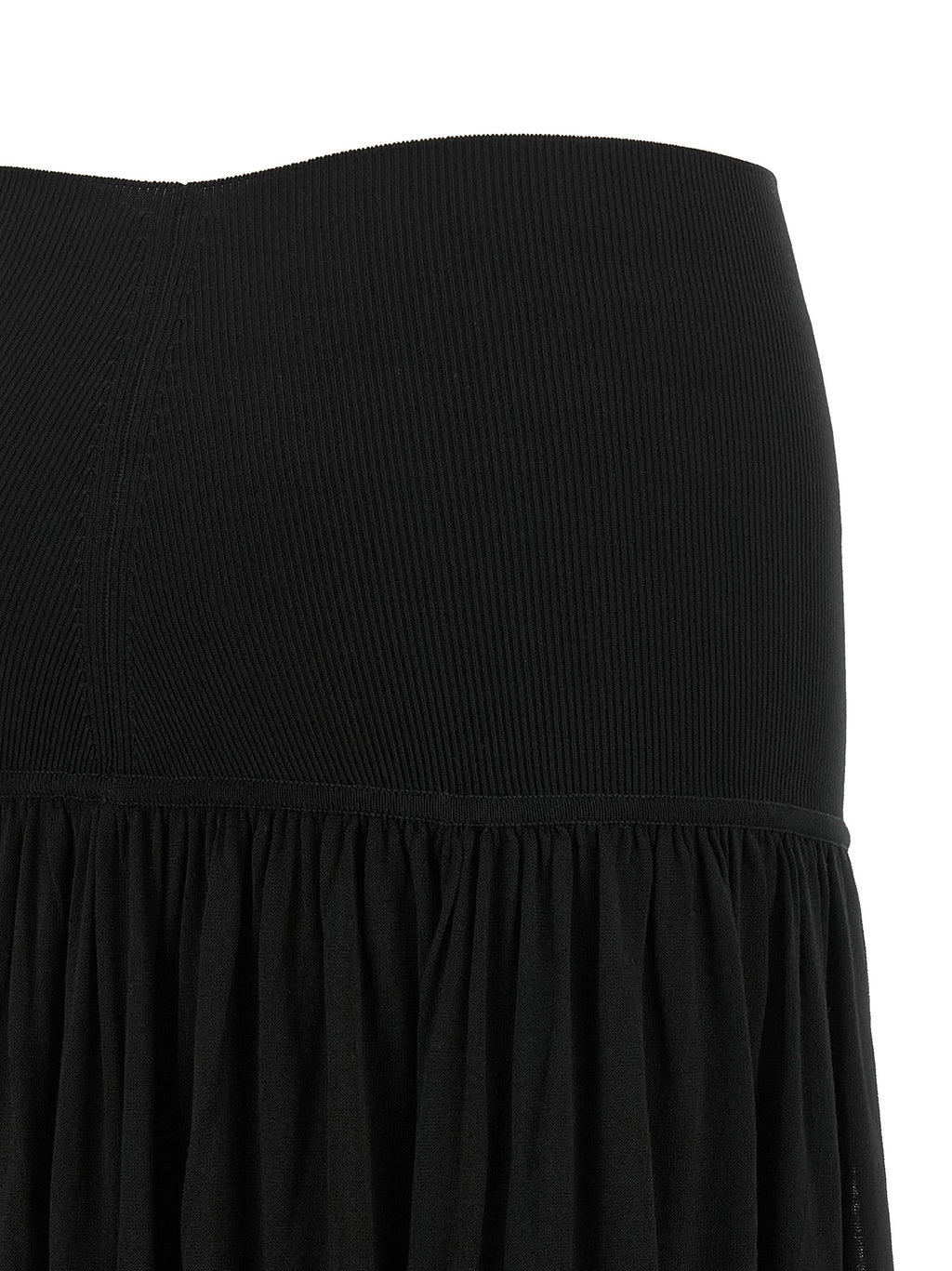 Black Lyocell Mini Skirt
