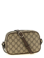 Brown Polyethylene Crossbody Bag