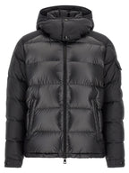 Black Polyester Full-Length Jacket