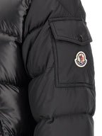 Black Polyester Full-Length Jacket