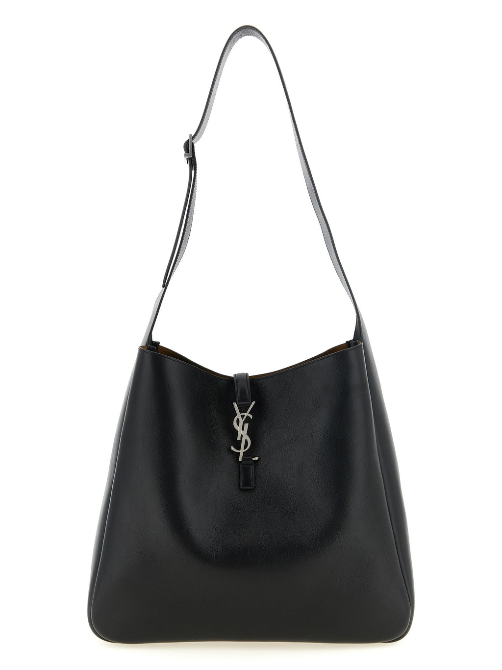 Black Calfskin Shoulder Bag