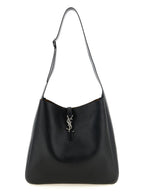 Black Calfskin Shoulder Bag
