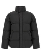 Black Polyester Full-Length Jacket