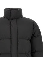 Black Polyester Full-Length Jacket