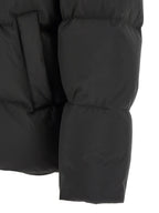 Black Polyester Full-Length Jacket