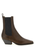 Brown Cowhide Chelsea Boots