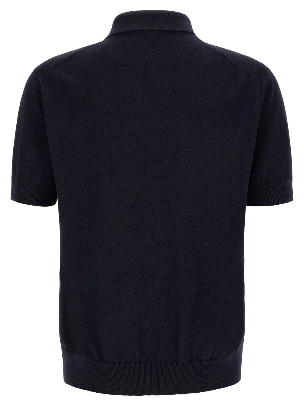 Blue Virgin Wool Polo Shirt