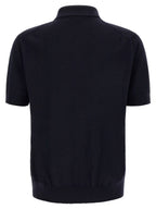 Blue Virgin Wool Polo Shirt