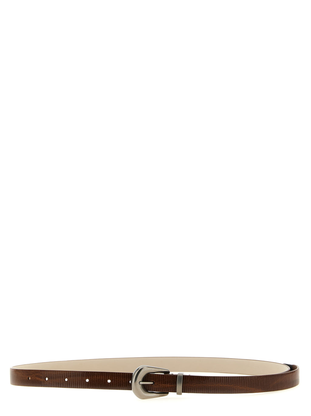 Brown Calfskin Thin Belt