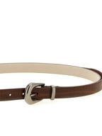 Brown Calfskin Thin Belt