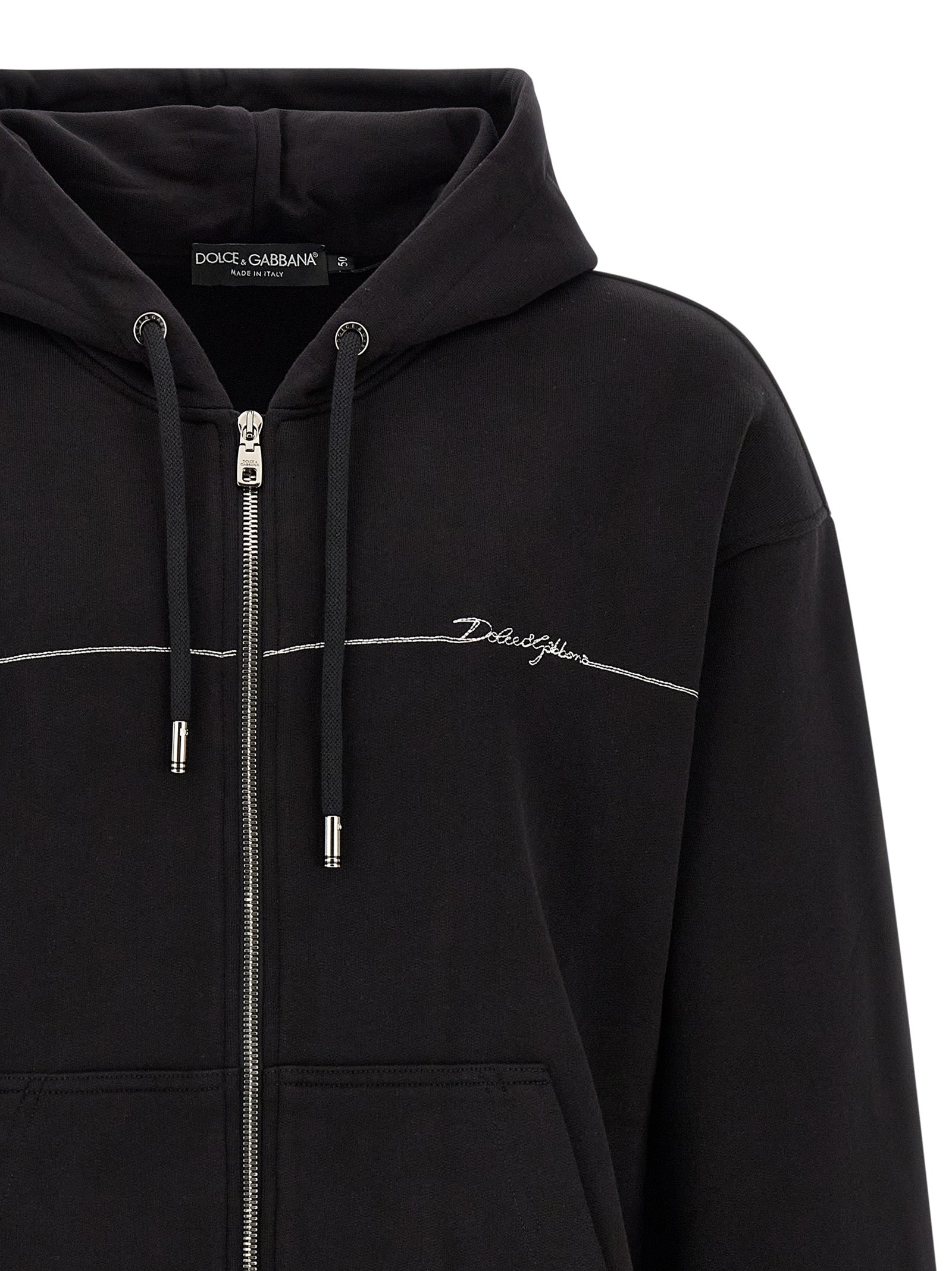 Black Cotton Sweatshirt