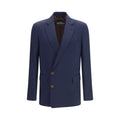 Blue Wool Oves Aries Full-Length Jacket