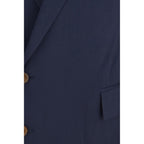 Blue Wool Oves Aries Full-Length Jacket