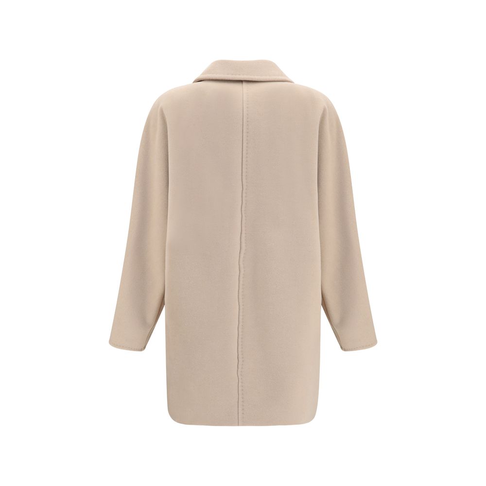 Beige Wool Oves Aries Full-Length Jacket