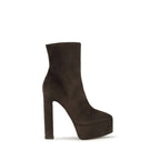 Brown Suede Leather Ankle Boots
