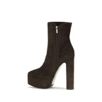 Brown Suede Leather Ankle Boots