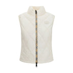 White Polyester Sleeveless Jacket