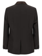 Brown Polyester Blazer