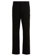 Black Polyester Casual Pants