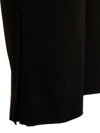 Black Polyester Casual Pants