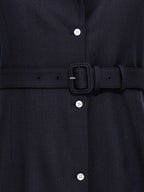 Blue Virgin Wool Sleeveless Jacket