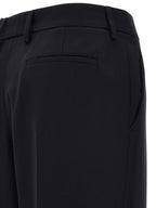 Blue Wool Casual Pants