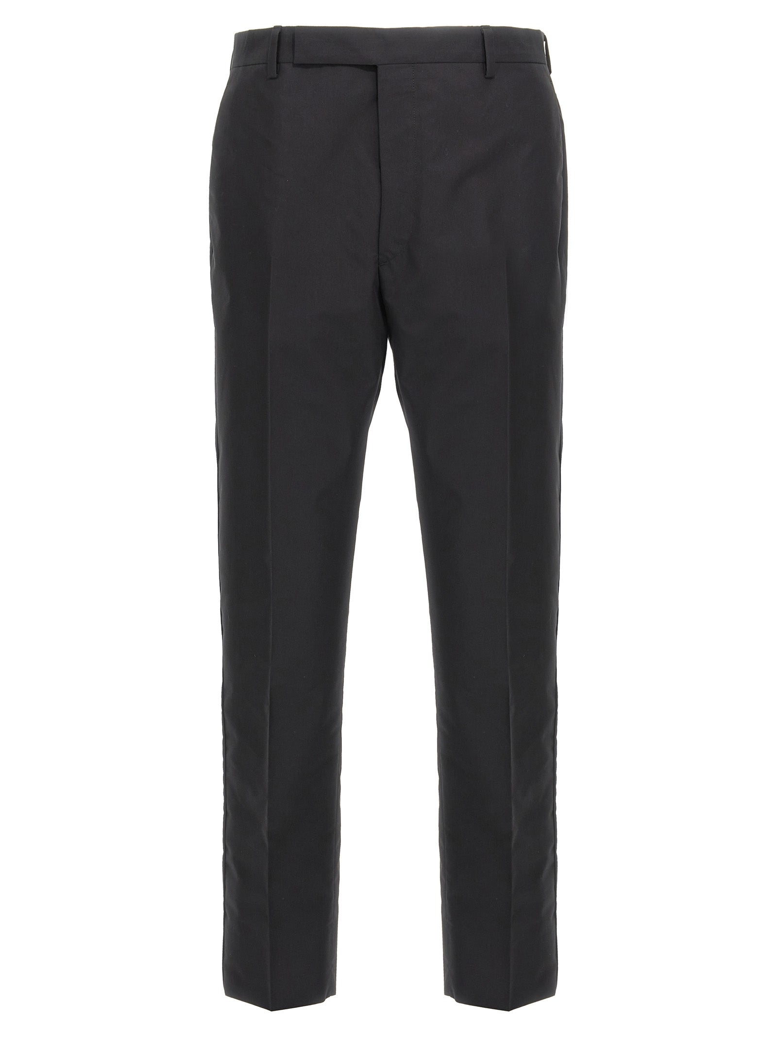 Black Cotton Dress Pants