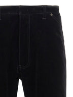 Black Cotton Casual Pants