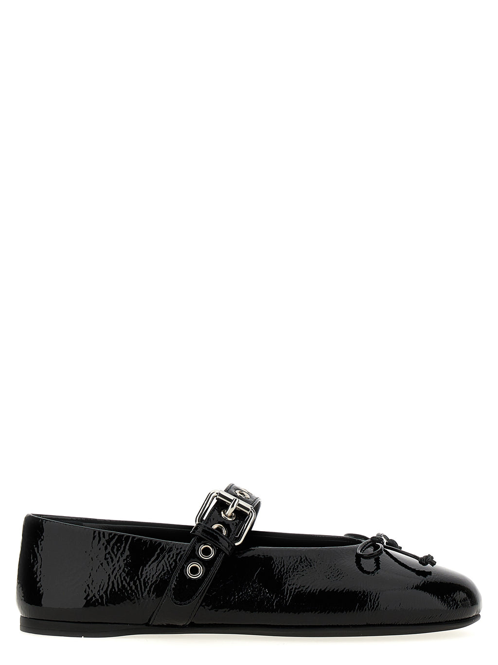 Black Calfskin Ballet Flats