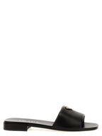 Black Lamb Leather Slides
