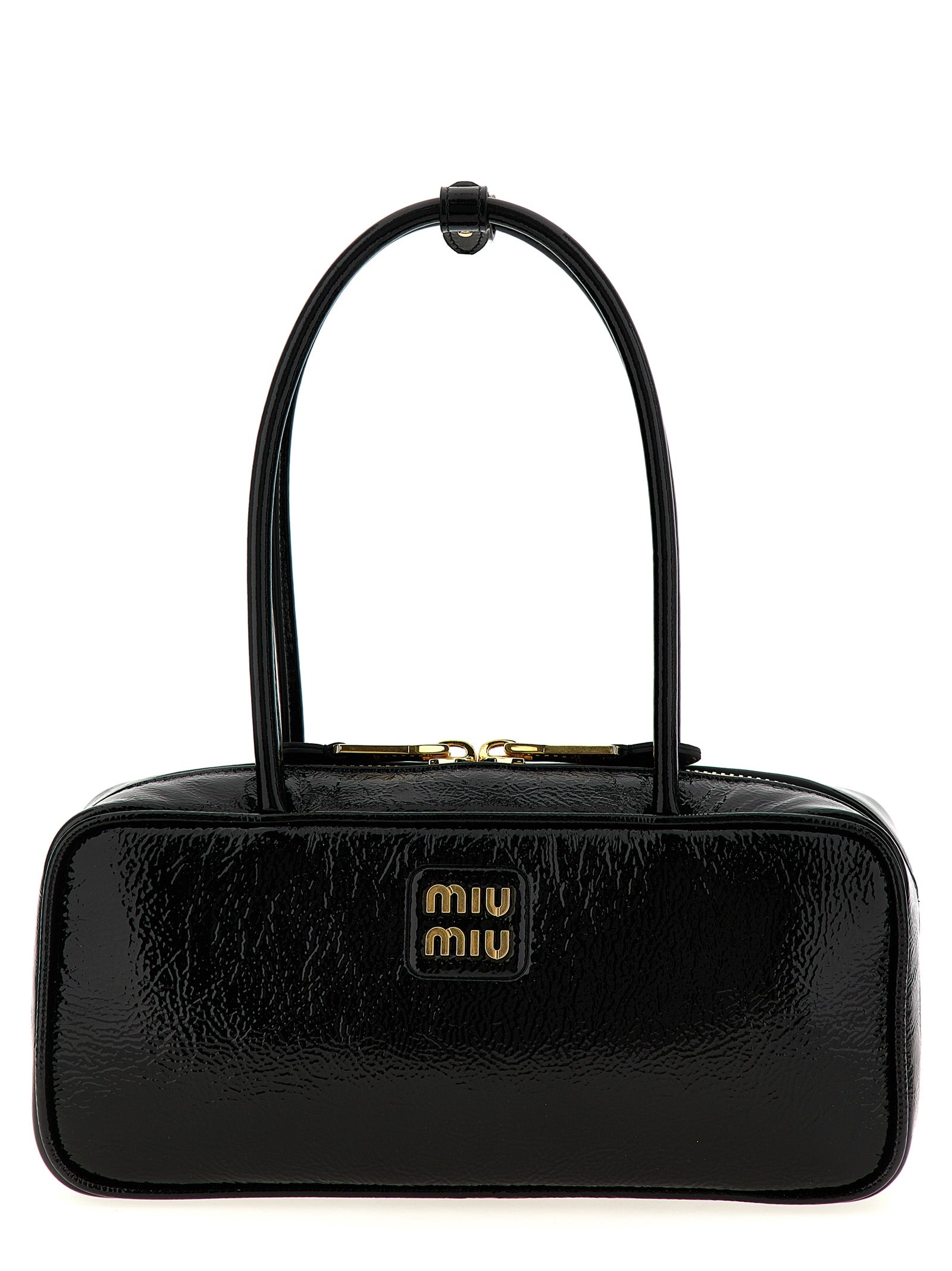 Black Lamb Leather Handbag