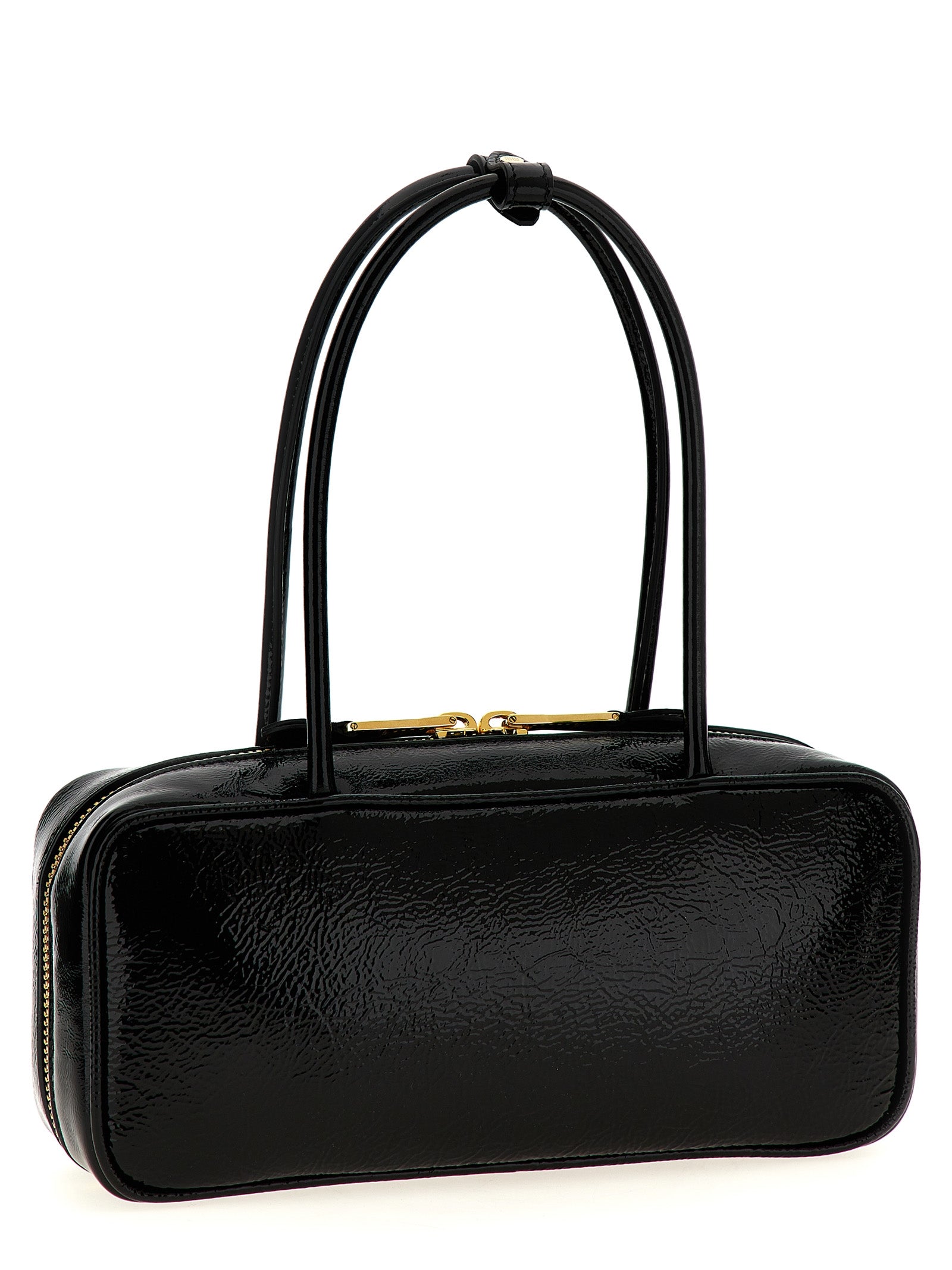 Black Lamb Leather Handbag