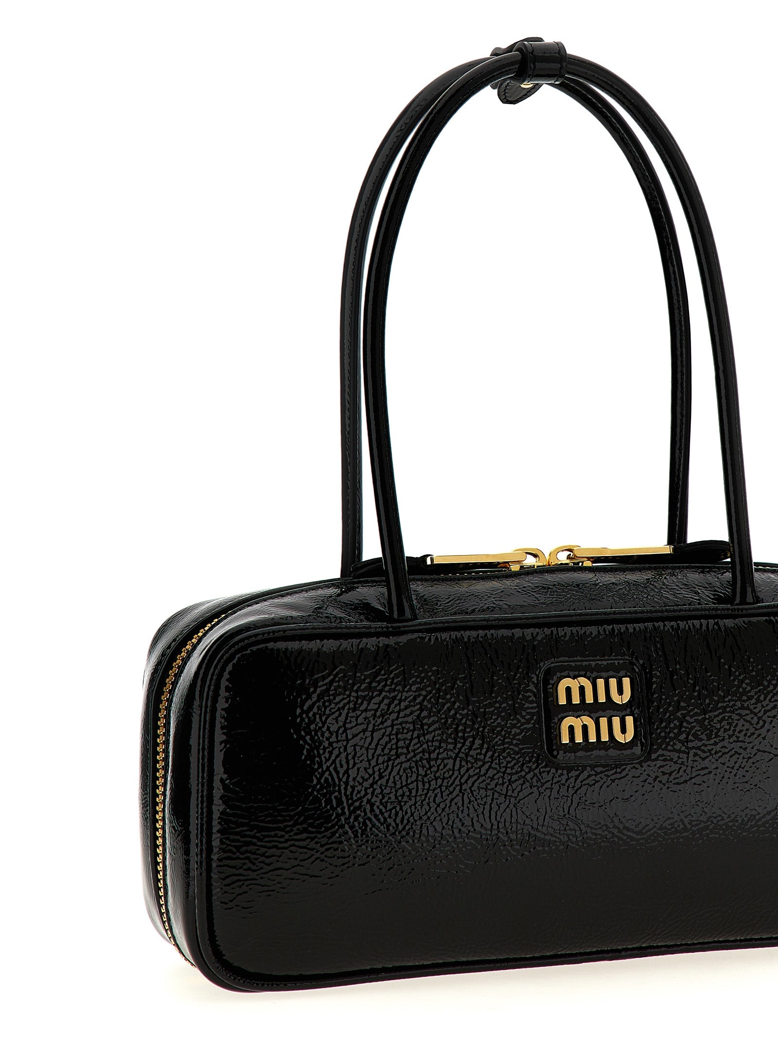 Black Lamb Leather Handbag