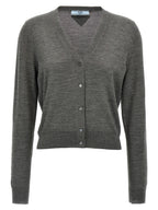 Gray Virgin Wool Cardigan