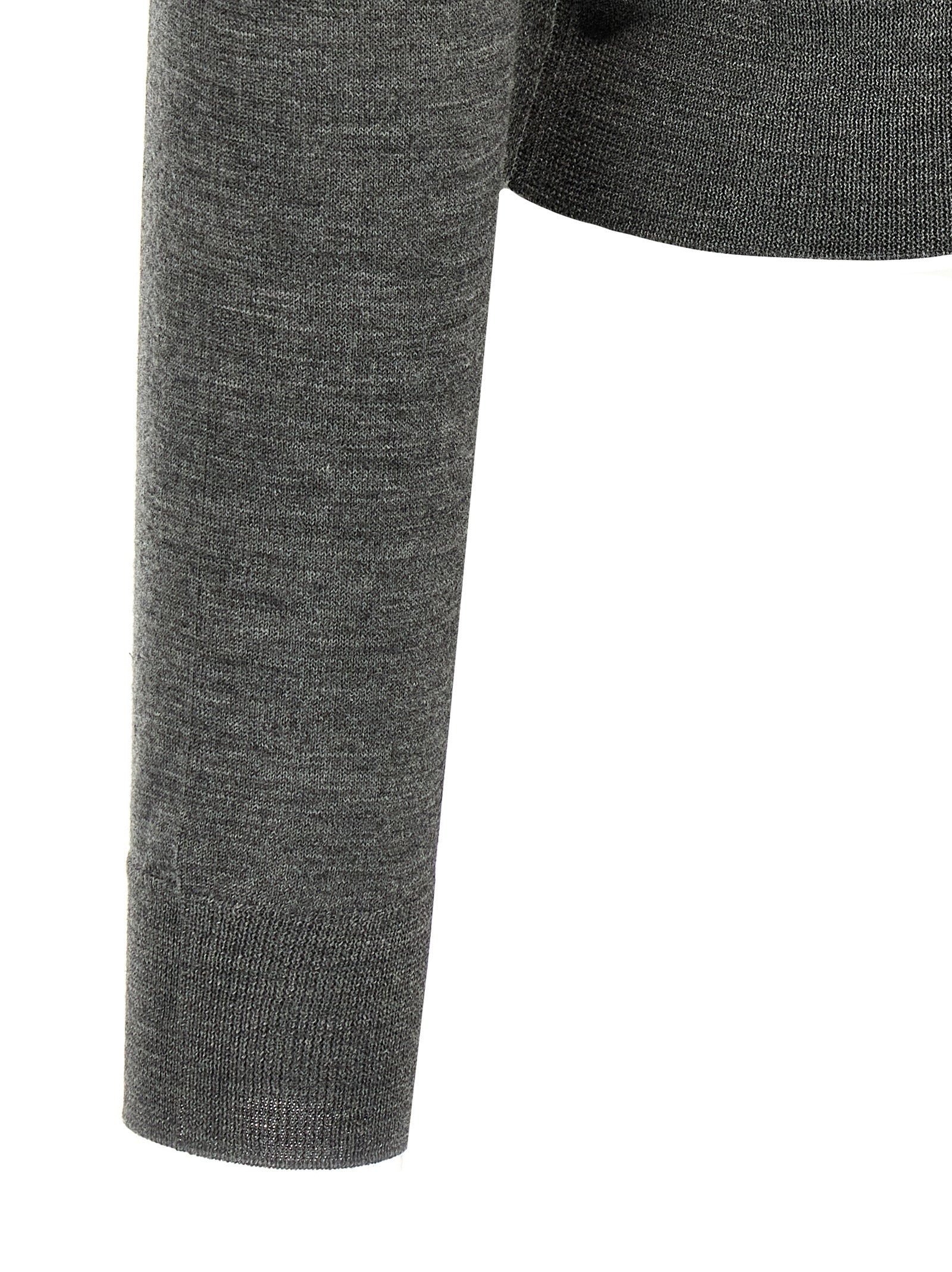 Gray Virgin Wool Cardigan