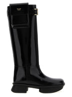 Black Calfskin Over The Knee