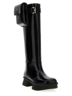 Black Calfskin Over The Knee