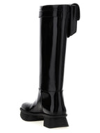 Black Calfskin Over The Knee