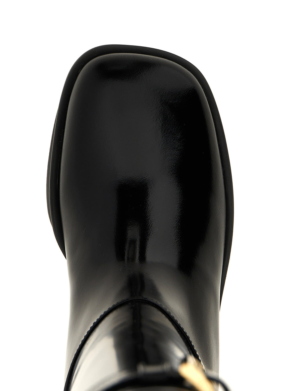 Black Calfskin Over The Knee