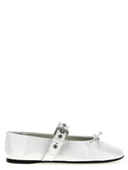 White Calfskin Ballet Flats
