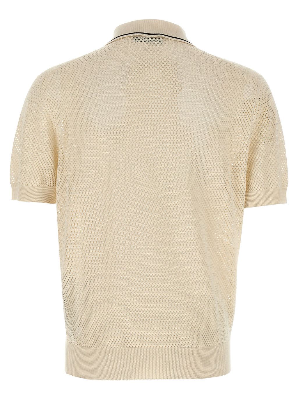 White Silk Polo Shirt