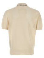 White Silk Polo Shirt