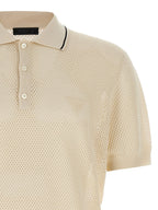 White Silk Polo Shirt