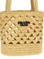 Beige Viscose Handbag