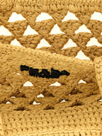 Beige Viscose Handbag