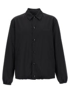 Black Virgin Wool Full-Length Jacket